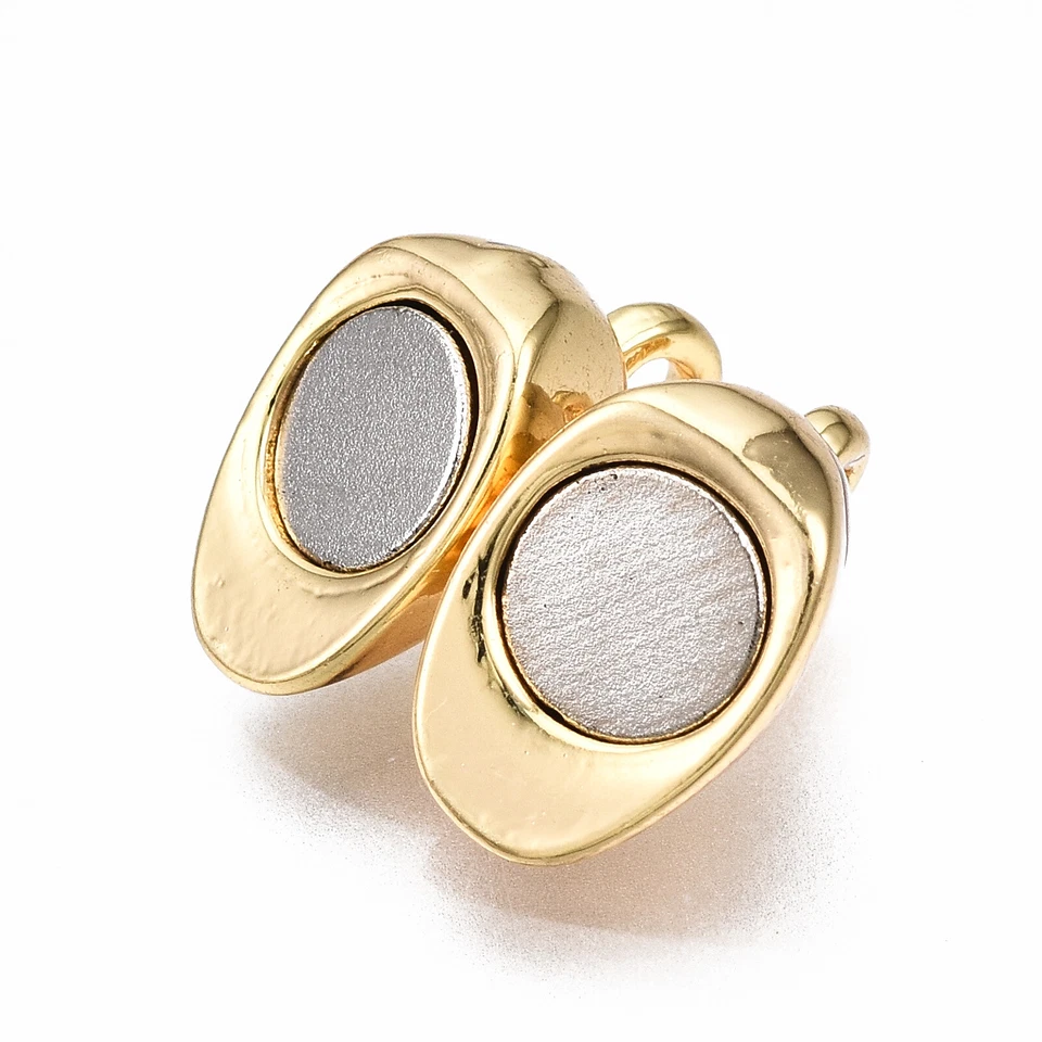 2 Sets Nickel Free Real 18K Gold Plated Brass Magnetic Heart Clasps 9.5x15x6mm - Image 3 of 3