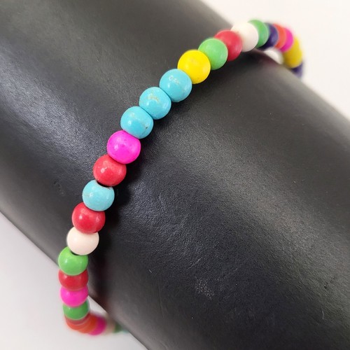 Web Magnesite Turquoise Stretch Bracelet 7.5" Bead 4mm 6mm 8mm 10mm 12mm Pink - Picture 109 of 113