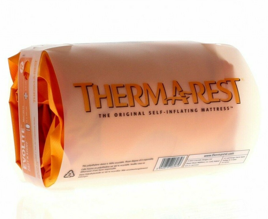 THERMAREST - THERMAREST EVOLITE SELF INFLATINGマットレス Thermarest EvoLite R Orange Self-inflating Sleeping Pad 72 x