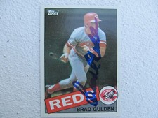 Reds Brad Gulden Signed Autographed 1985 Topps Nr.Mint