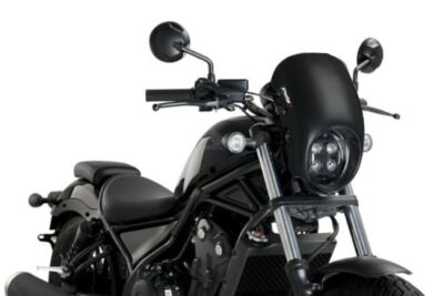 Puig Matt Black Anarchy Semi Fairing Honda CMX500 Rebel 2020-2025