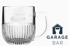 Single Budweiser Budvar Beer Glass Tankard Pint Brand New