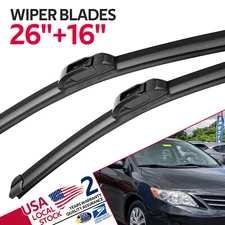Front Windshield Wiper Blades Pair 26"+16" All Season For Toyota Corolla 09-18