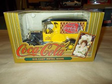 NEW OUT OF CASE Coca Cola ERTL Die-Cast Metal Bank 1993 Yellow Delivery Truck