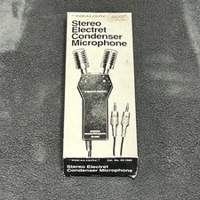 Stereo Electret Condensor Microphone By Realistic ~ 33-1065 New Open Box