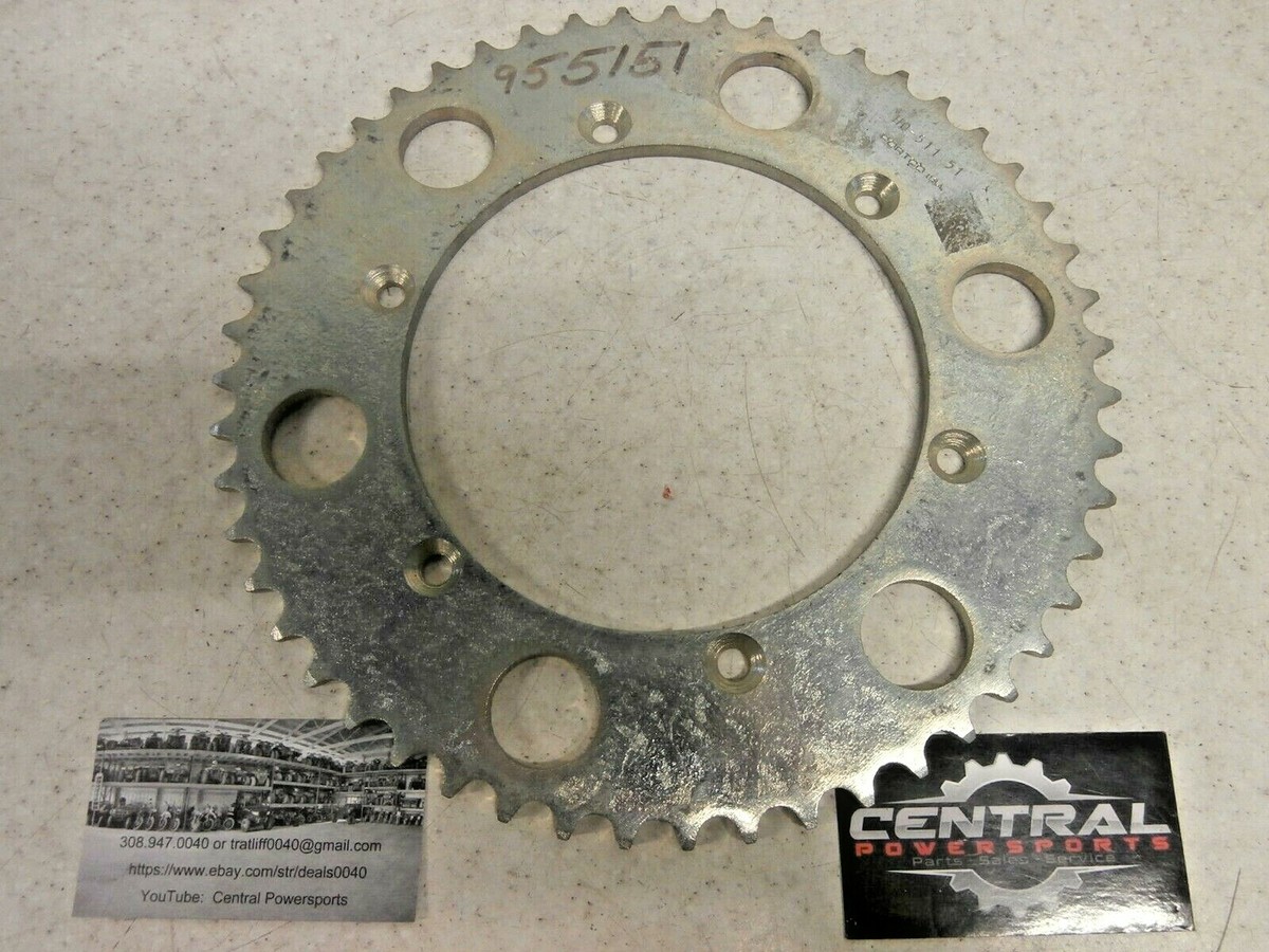 Vortex - 511-51 - M Tooth 520 Rear Sprocket Silver Suzuki RMX450 Z