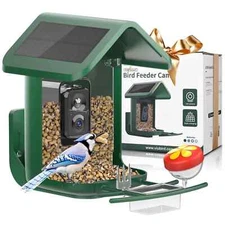 VIUBIRD Bird Feeder,  Camera Solar Powered: Smart Bird Camera Feeder Live Feed!!