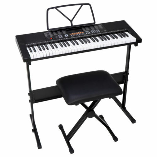 61 Key Music Electronic Keyboard Electric Digital Piano Organ with Stand