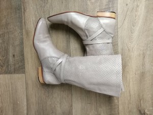 Pertini Botines Mujer Gris Tórtola Vintage 90S de Piel Hechos A Mano tg.37  | eBay