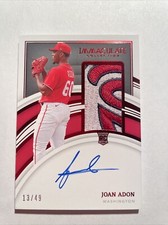 2022 Immaculate Baseball Joan Adon RPA /49 Red Washington Nationals