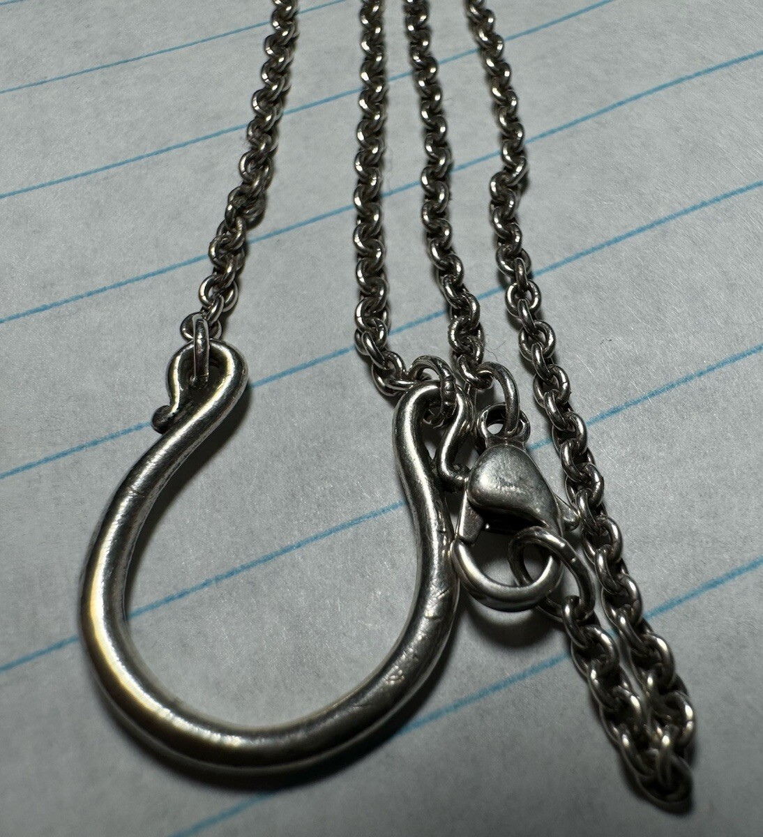 James Avery Changeable Charm Holder Necklace Sterling Silver Horseshoe 18 Inches Falak Tayyeb