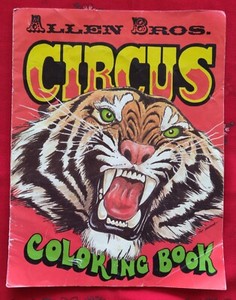 RARE 1992 Allen Bros Circus Carnival Coloring Book- Autographed by Performers