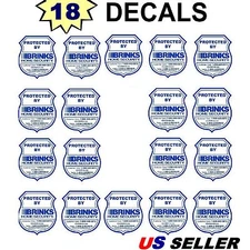 Home Security Sticker Decal Signs Warning Brinks Alarm Monitoring System In Use