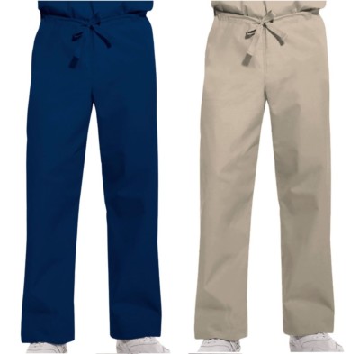 Cherokee Workwear Unisex Scrub Pants Drawstring 4XL 2 Pair Uniform Navy & Khaki
