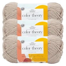 (3 Pack) Lion Brand Yarn 619-122X Two of Wands: Color Theory Yarn, Bone