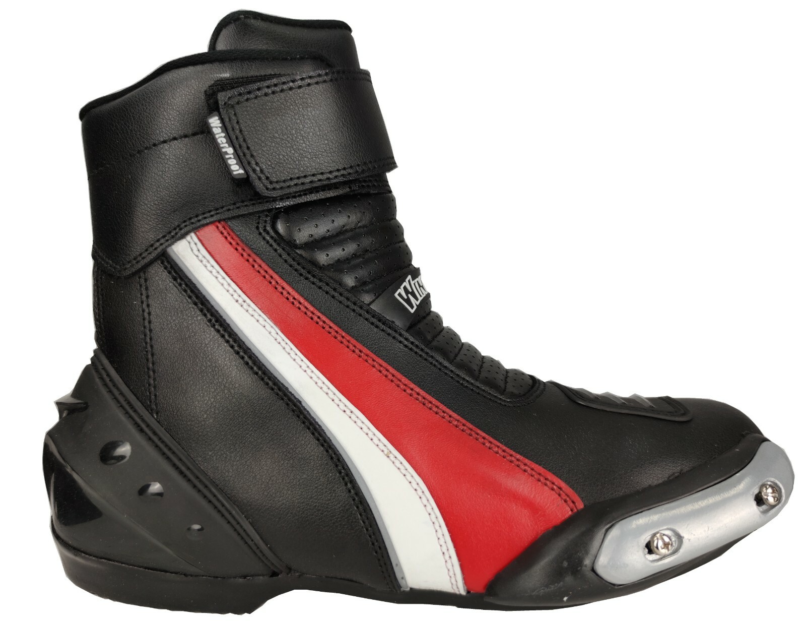 Scarpe stivaletti bassi da motociclista per moto o mini con protezioni e sliders