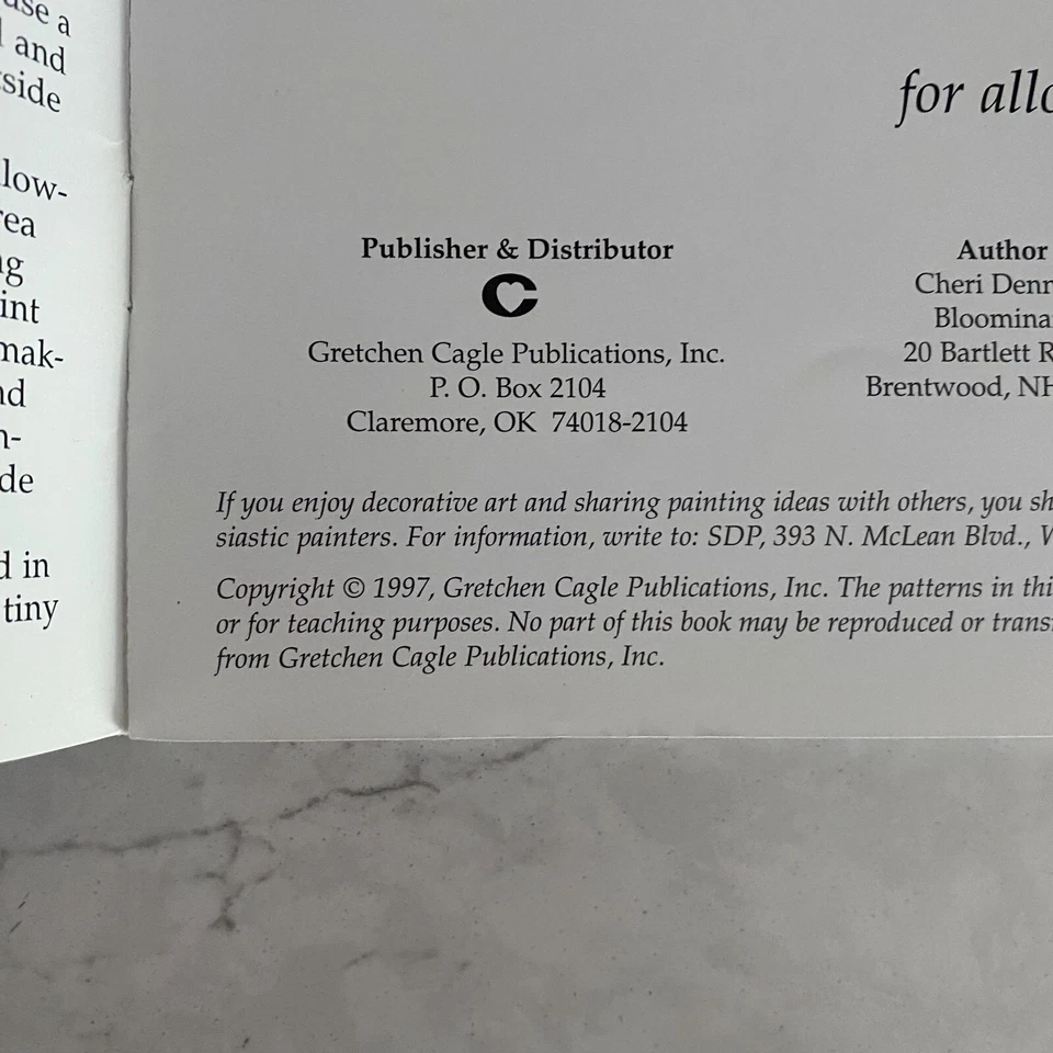 Shared Memories by Cheri Dennett, CDA 1997 Gretchen Cagle Tole Painting Book - Image 4 of 4