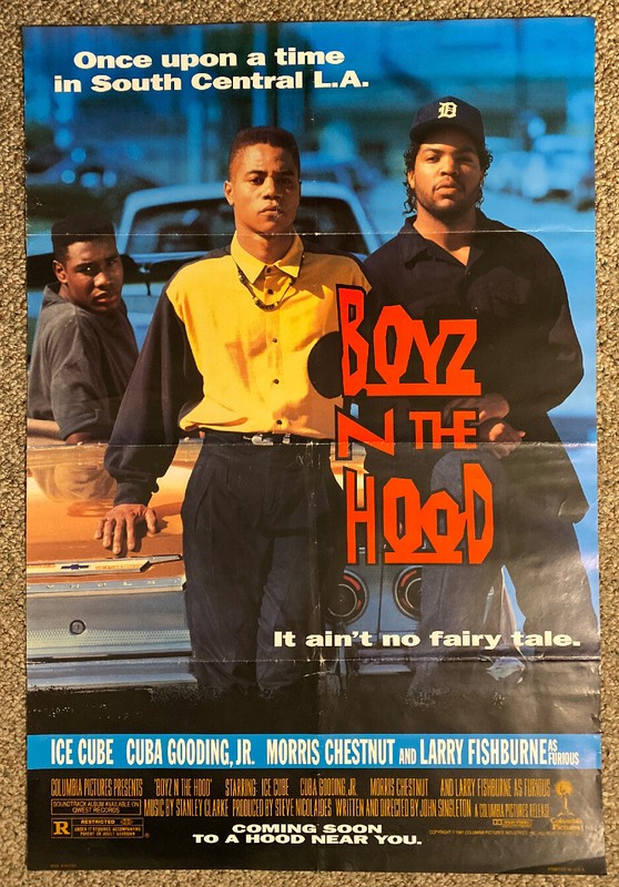 Boyz N The Hood Vtg 1991 Original One Sheet Double Sided Movie Poster 27X40 