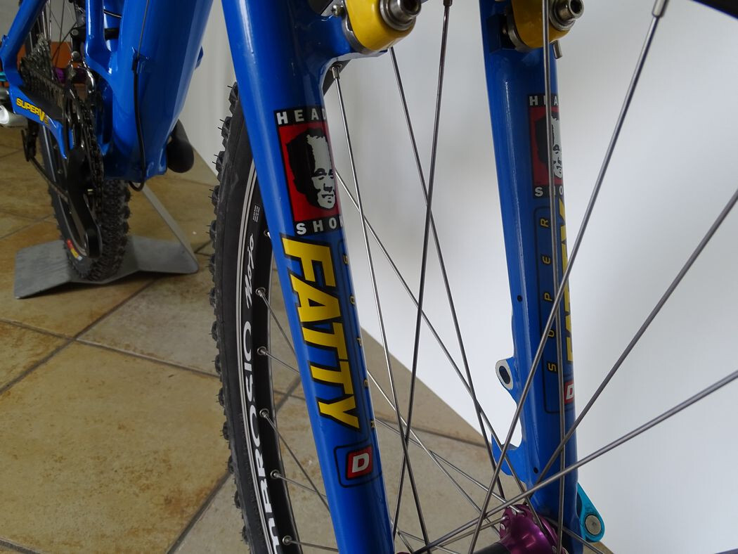 Sacoche Vélo Vintage CANNONDALE Années 80 - Bleu - Fixation Rails Selle & Guidon - Taille Moyenne - Etat Correct