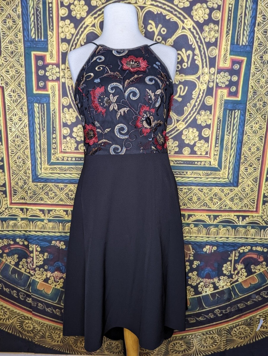 aidan mattox embroidered dress Aidan Mattox
