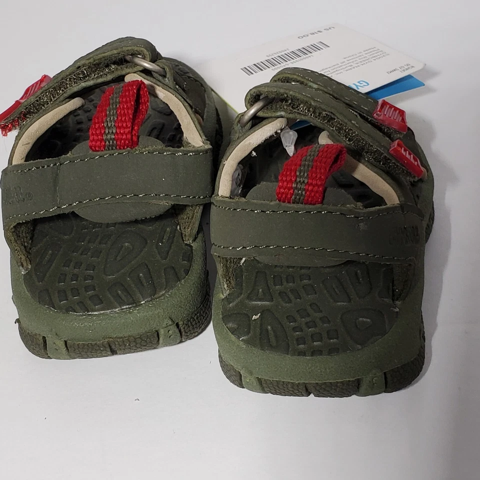 Gymboree Baby Boy Sandals Size 1 Army Green Vintage 2004 - Image 2 of 4