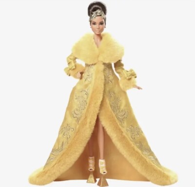 2022 PLATINUM LABEL Guo Pei Barbie Doll Wearing Golden-Yellow Gown Exclusive