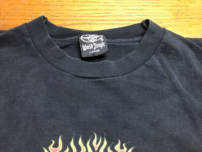 VTG 90s Skate World Jungle Logo T Shirt L Streetwear Surf