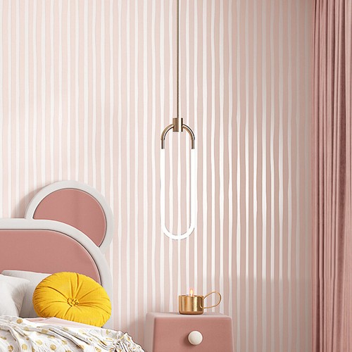 Blue White Striped Wallpaper Pink Blue Boys Girls Bedroom Decor Wallpaper 1-6X - Picture 7 of 15
