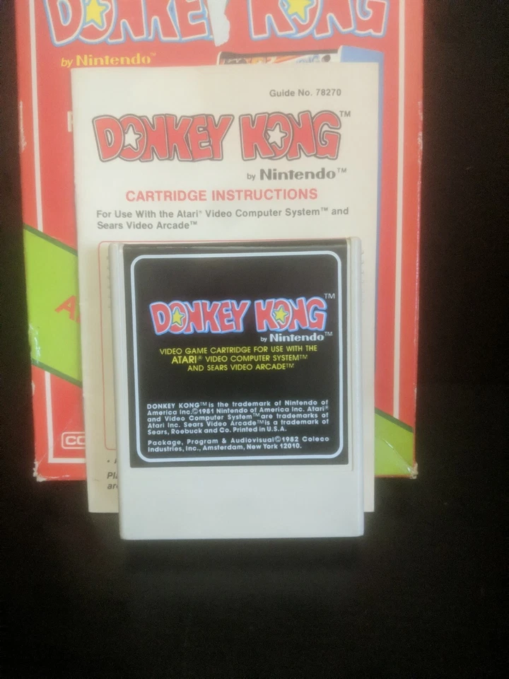DONKEY KONG BY COLECO Atari 2600 Game Complete In Box with manual ~ trl8#26 - Image 3 of 3