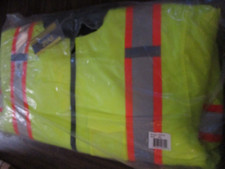 3VIZQ High Vis Insulated Safety Reflective Bib Overalls Florescent Yellow 4XL