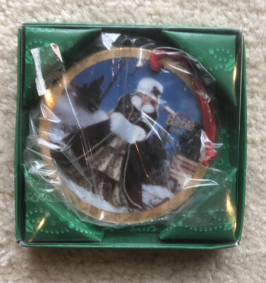 Enesco Barbie Happy Holidays 1996 Porcelain Plate Ornament #188824 New