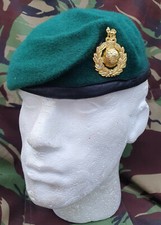 ROYAL MARINES BERET AND BRASS CAP BADGE (NEW)