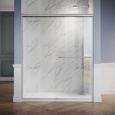 SUNNY 54" x 72" Double Sliding Shower Door Shower Enclosure 6mm Tempered Glass