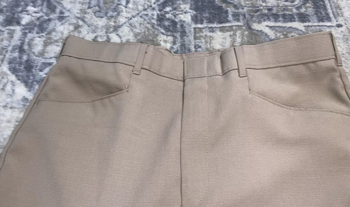 Vintage Menswear Levis Action Slacks Polyester Beige Pants Vintage Menswear Levis Action Slacks Polyester Beige Pants