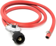 2102 New Improved 6 Ft Low Pressure Propane Regulator and Hose Connection Kit fo