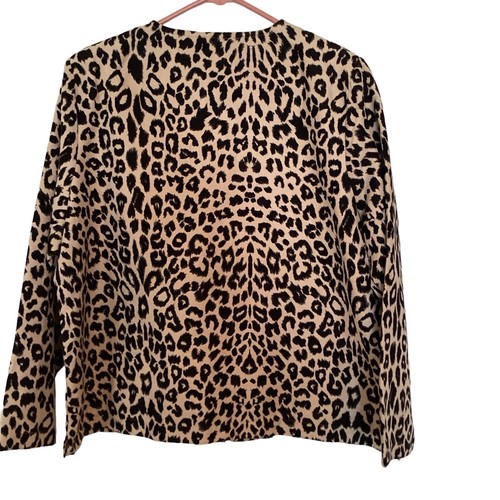 Cathy Daniels Size XL Animal Print Suede Jacket Zip Front - Picture 2 of 5
