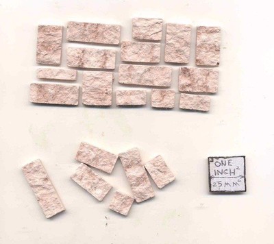 Andi Mini Brick & Stone Gray Cut Stone Veneer AM0725 - 1/12 Scale Model Building Material (Cast Plaster)