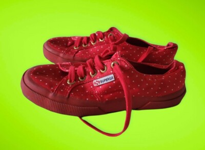 Superga Plateau Espadrille UK 3,5 Burgund Rot Sommer Superga Plateau...
