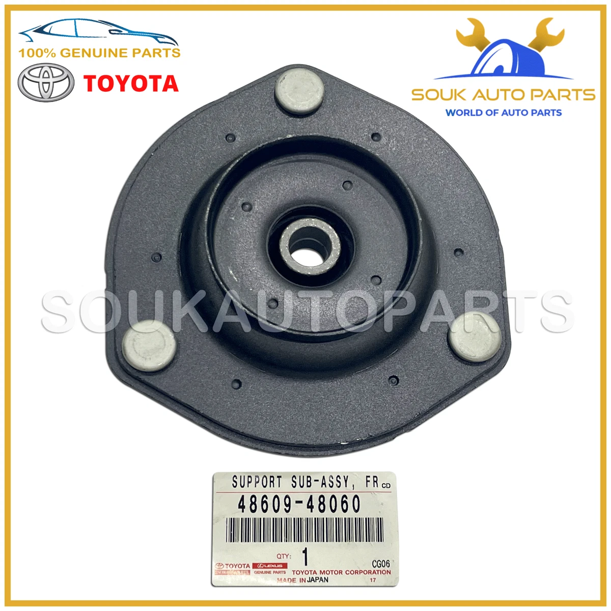 48609-48060 Genuine Toyota SUPPORT ASSY, FRONT SUSPENSION, RH/LH 