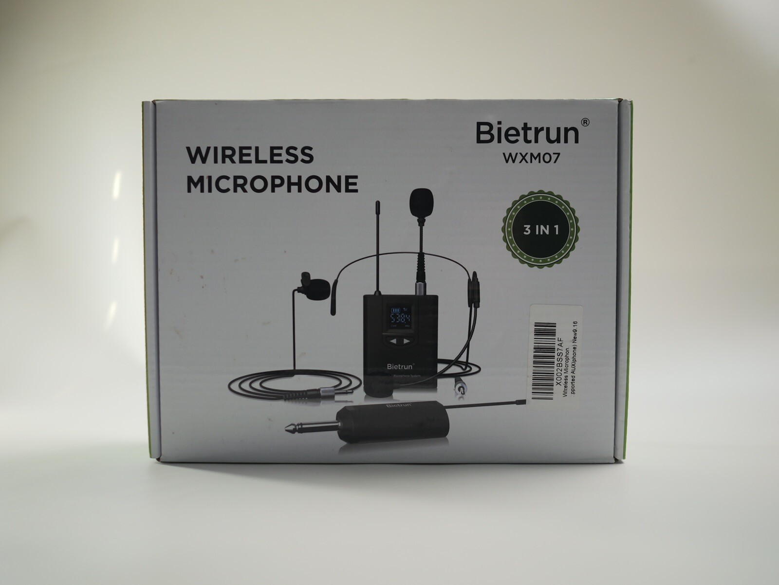 Bietrum WXM07 UHF Wireless Microphone Headset System 3 In 1