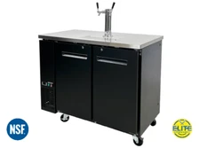 NSF Beer Keg Dispenser Kegerator 48" Commercial Beer Refrigerator 2 Taps