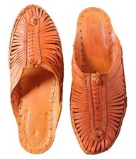 Latest Leather Men's Jutti Slippers Mojari Handmade Khussa India Style Punjabi