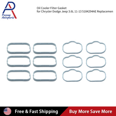 Oil Cooler Filter Gasket for Chrysler Dodge Jeep 3.6L 11-13 5184294AE Replacemen