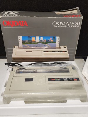 1985Vintage OKIMATE 20 COLOR PRINTER Commodore 64 EN3211 NEVER