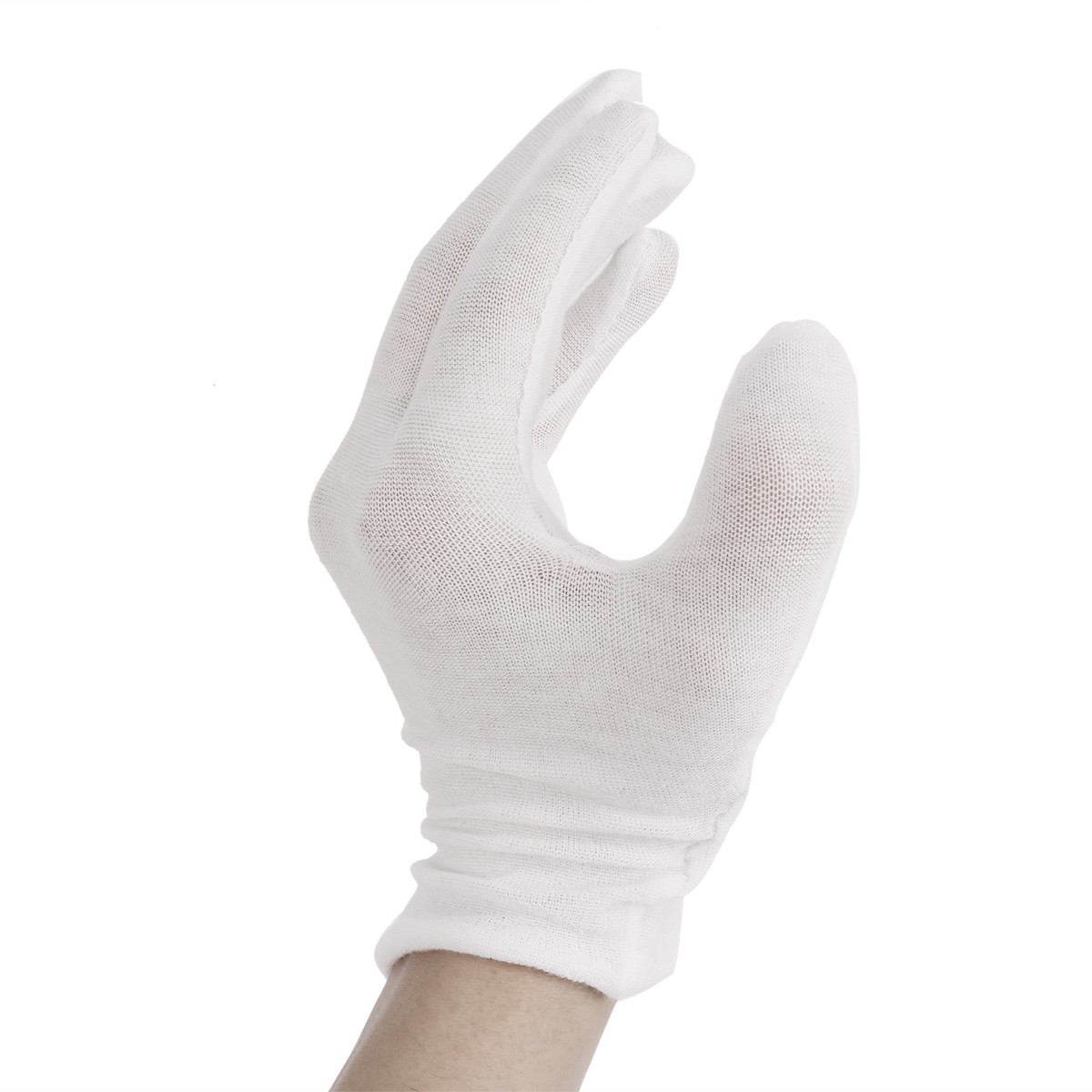 White Coin Jewelry Inspection Gloves Cotton Lisle Work Gloves Men Women