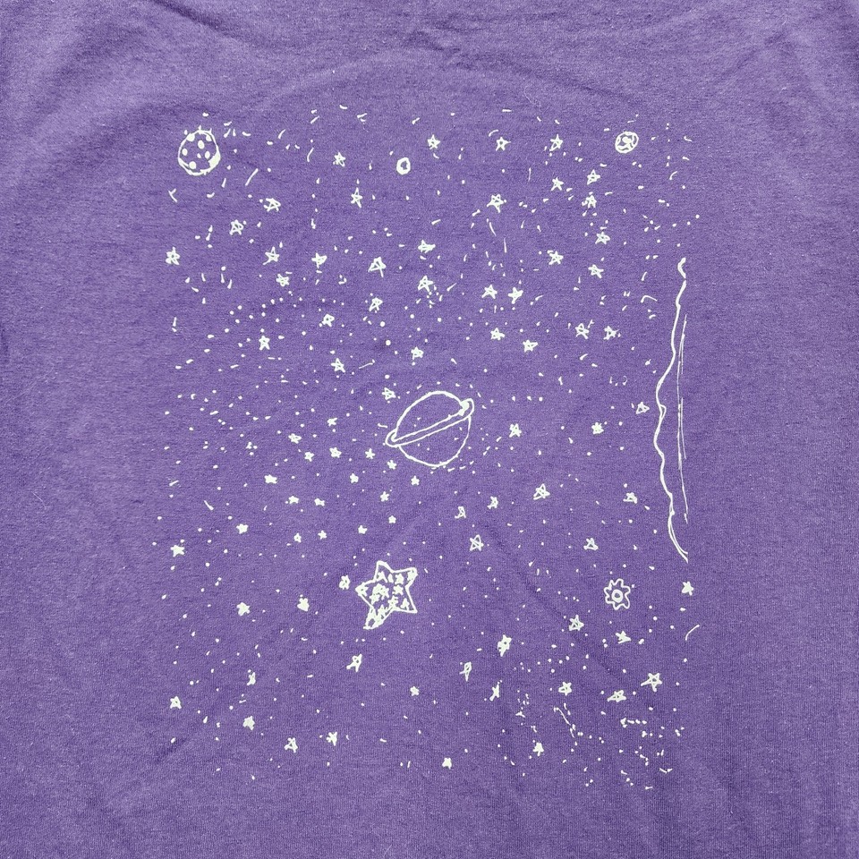 Jerzees T Shirt Womens Medium Purple Girl Scout Space Mission Camporee