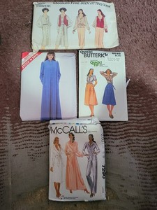 Vtg Lot Of Patterns Vogue Sz 16, Butterrick Sz 16,  McCalls Sz B  & Sz Lrg