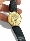 Vintage LUCIEN PICCARD "Liberty Coin" 14K Solid Gold 1960's Superb Men's Watch