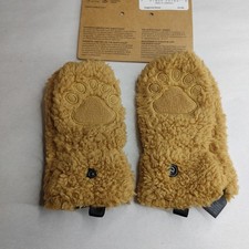 The North Face 0-12M Baby Bear Teddy Brown Mittens/ Gloves New