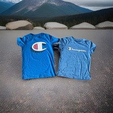 Boys Shirt Lot Large 12/14 Champion Space X Set Of Two Crew Neck Casual Tees